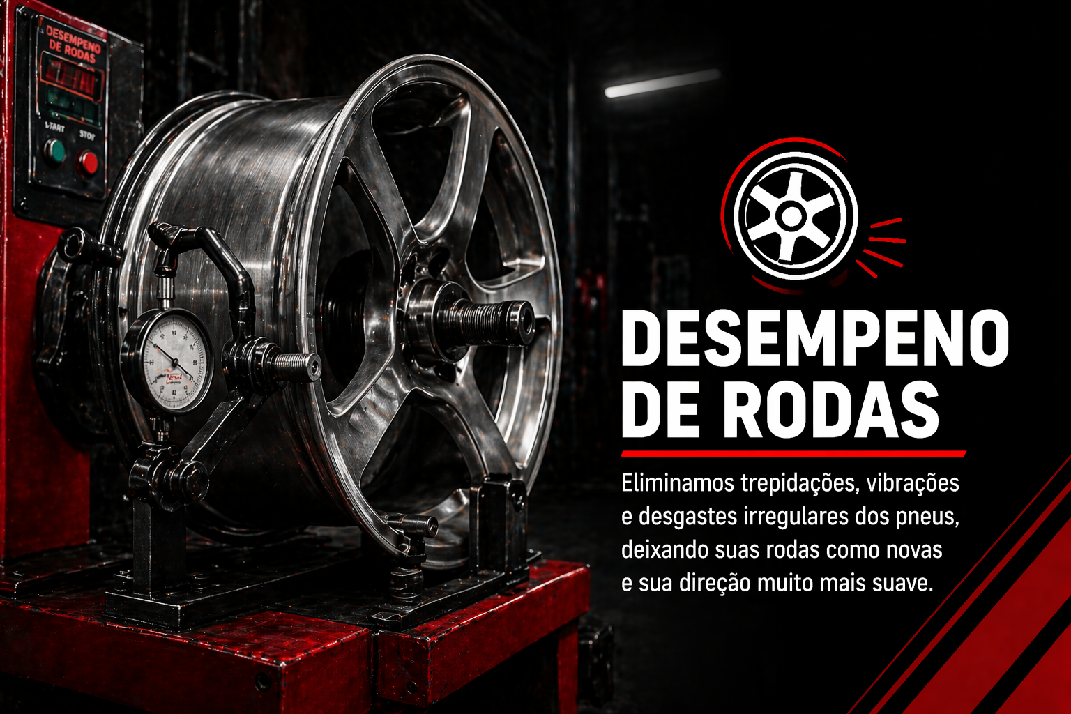 Serviço de desempeno de rodas